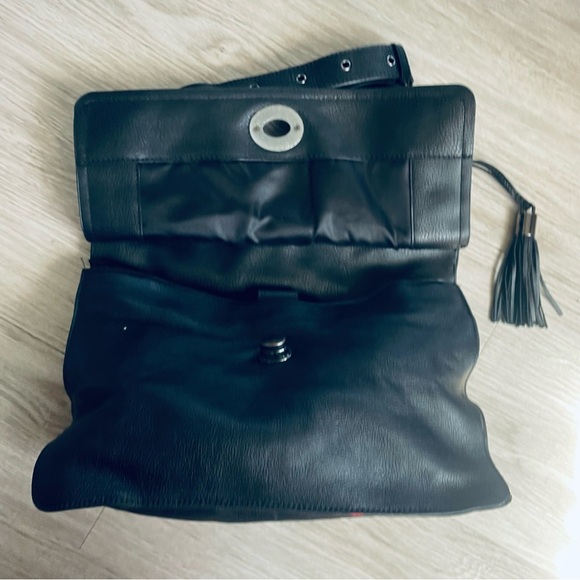 CLEMENTS RIBEIRO VEGAN LEATHER BLACK CROSSBODY SHOULDER WOMEN BAG - Picture 4 of 11